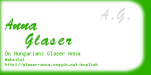 anna glaser business card